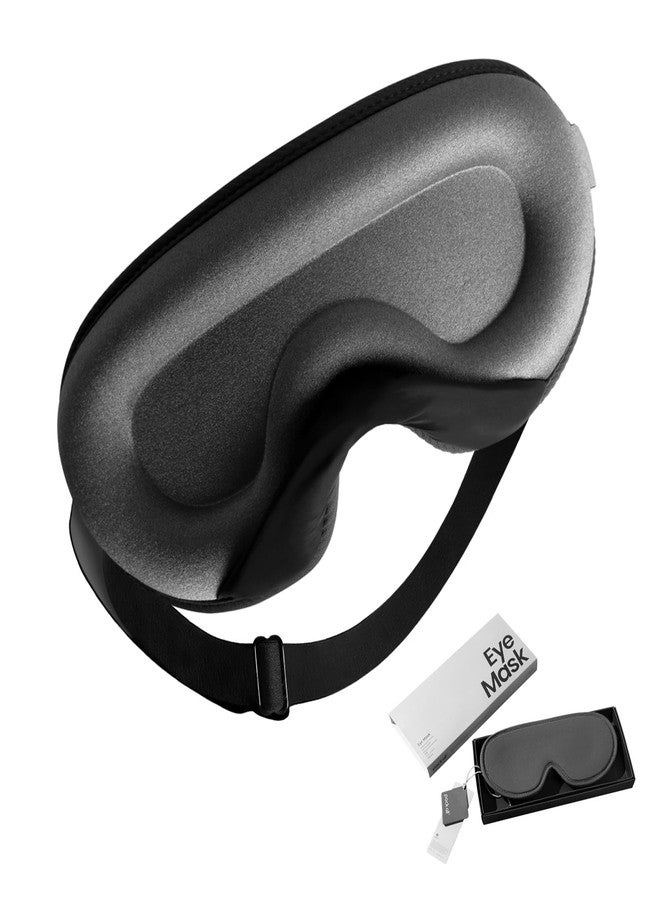 pack all Light Blocking Sleep Mask for Men and Women, 3D Eye Mask for Pressure-Free Sleep, Soft Sleeping Eye Cover with Adjustable Elastic Strap, Grey - Image 1